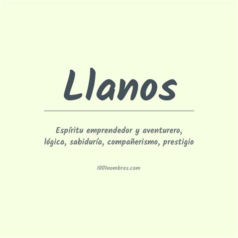 llanos nombre de mujer|Llanos: origen y significado del nombre para niña Llanos